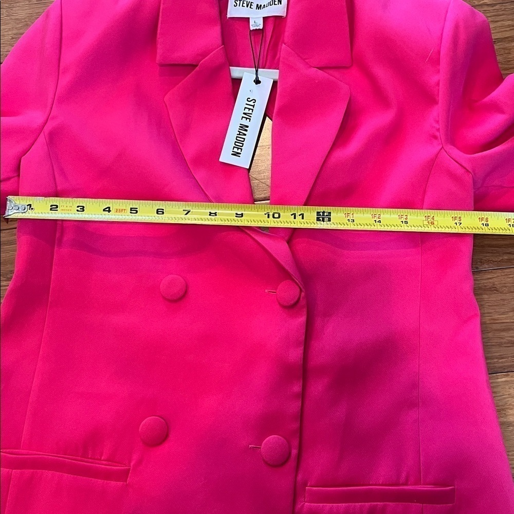 Steve Madden Reagan dress, blazer dress, mini dress, pink. Large - Picture 6 of 7